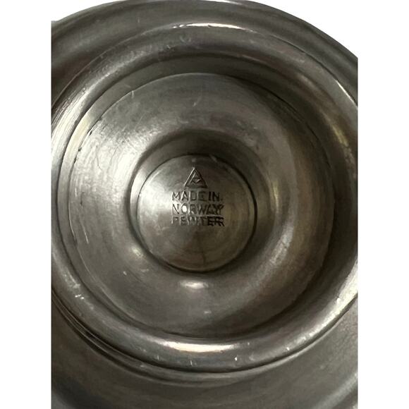 Set of Two Decorative Pewter Candle Holders - Picture 5 of 6